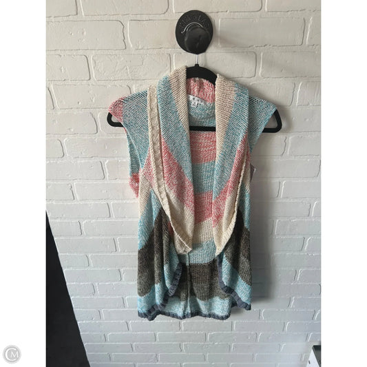 Vest Sweater By Cabi In Blue & Pink, Size: S