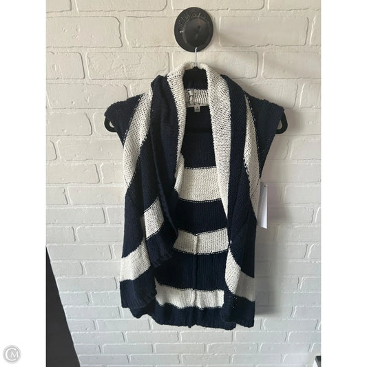 Vest Sweater By Cabi In Blue & White, Size: S