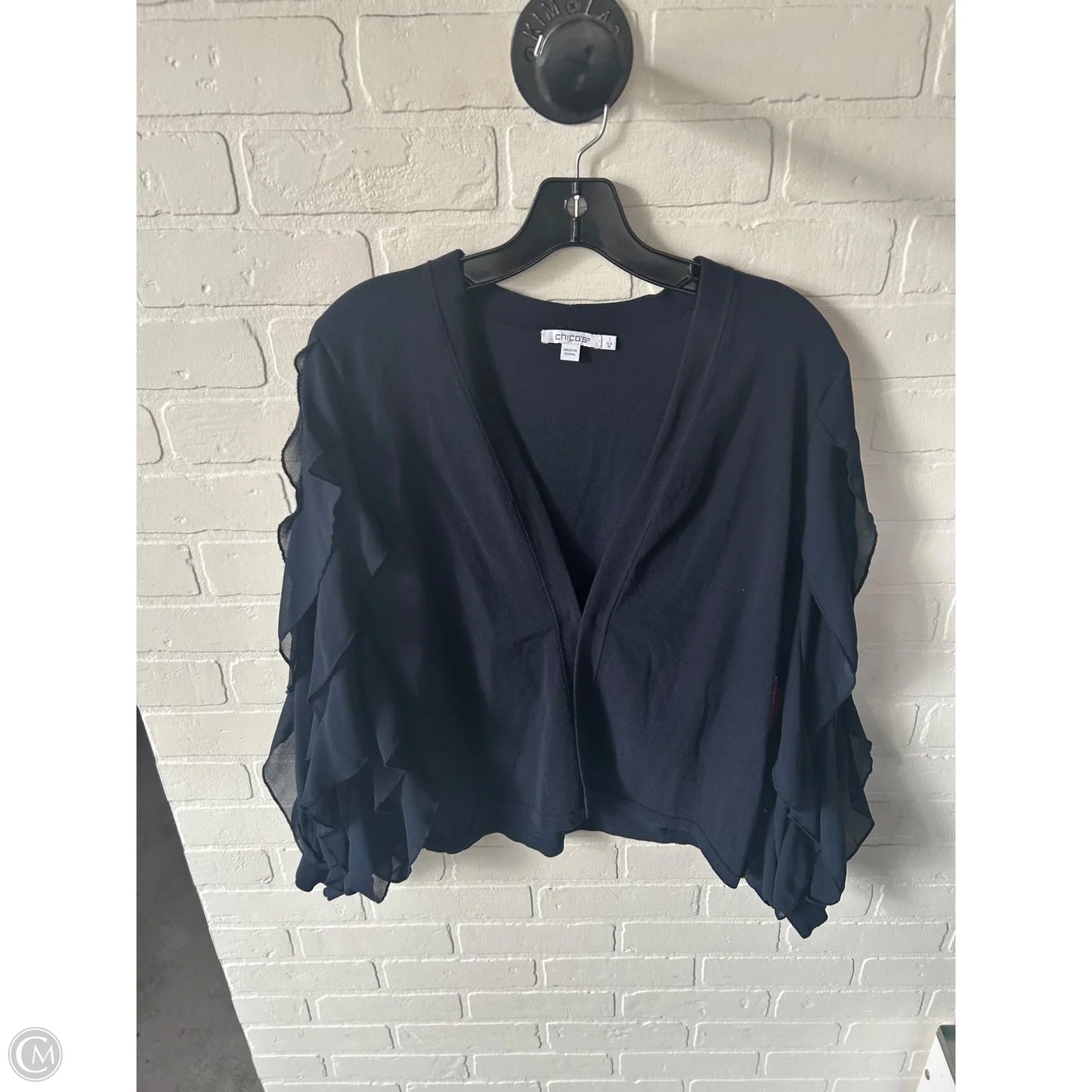 Sweater Cardigan By Chicos In Blue, Size: M