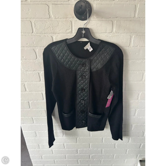 Sweater Cardigan By Chicos In Black, Size: M