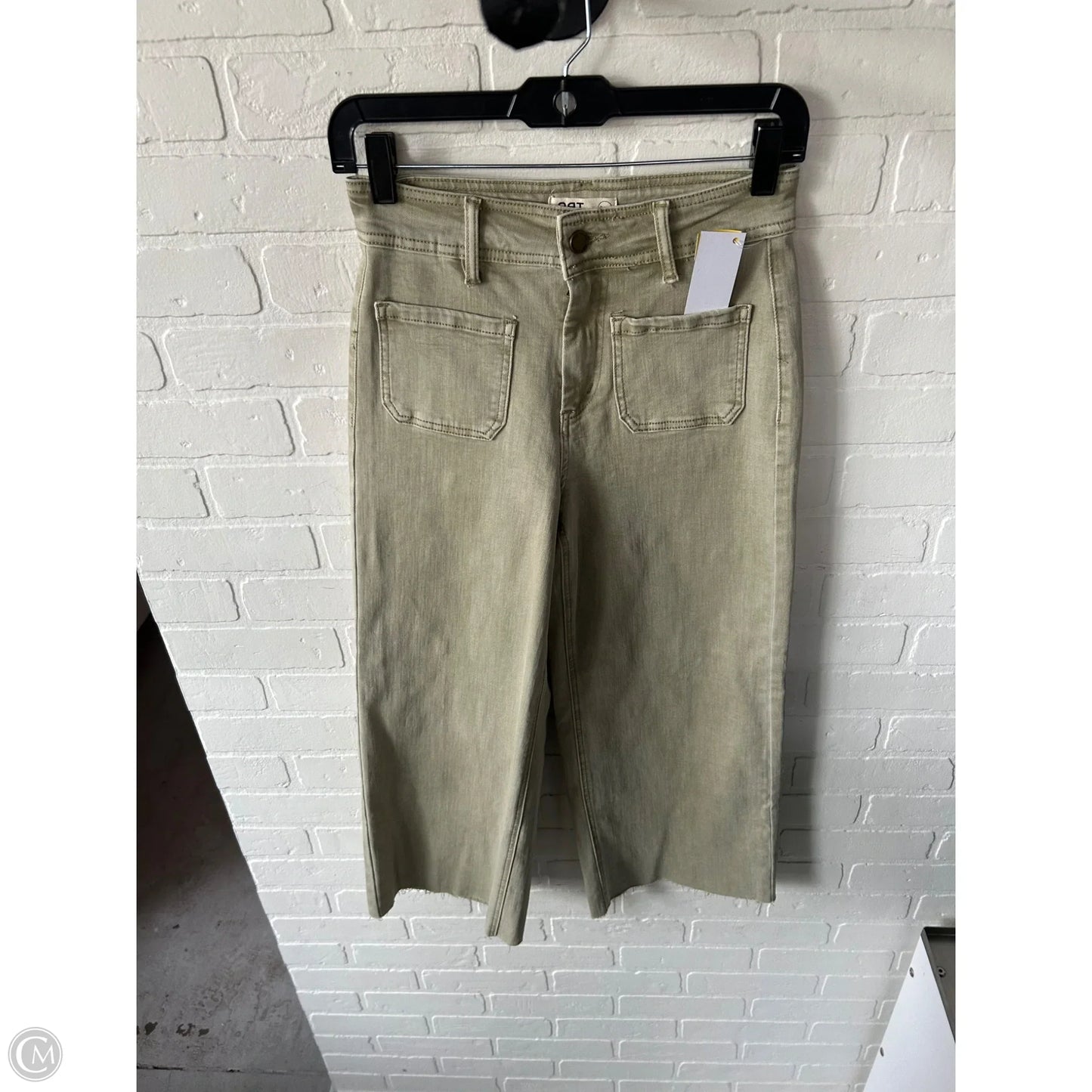 Jeans Wide Leg By Oat In Green Denim, Size: 2