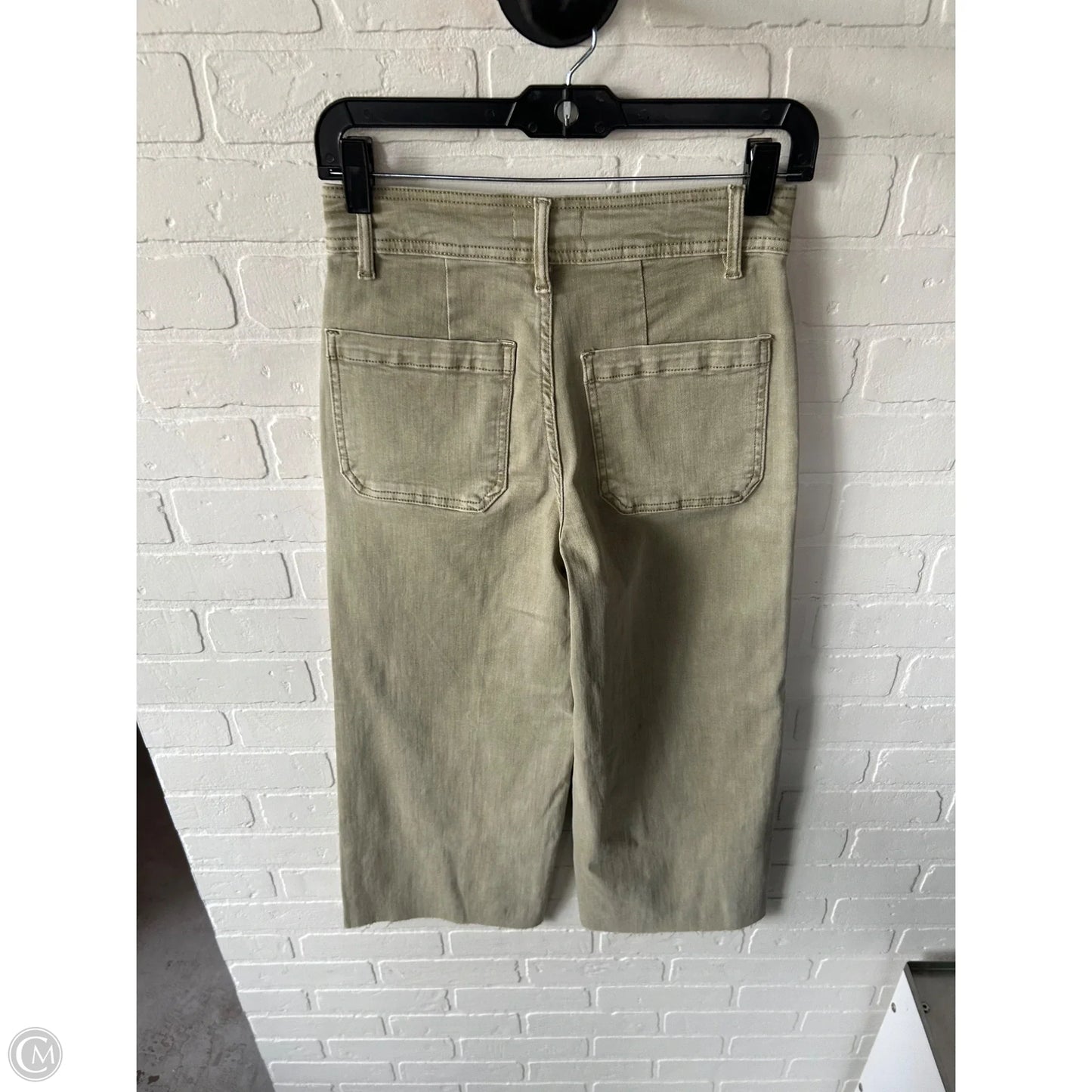 Jeans Wide Leg By Oat In Green Denim, Size: 2