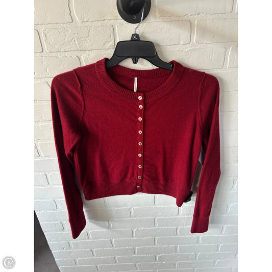 Sweater Cardigan By Free People In Red, Size: M