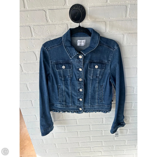 Jacket Denim By Elle In Blue Denim, Size: M