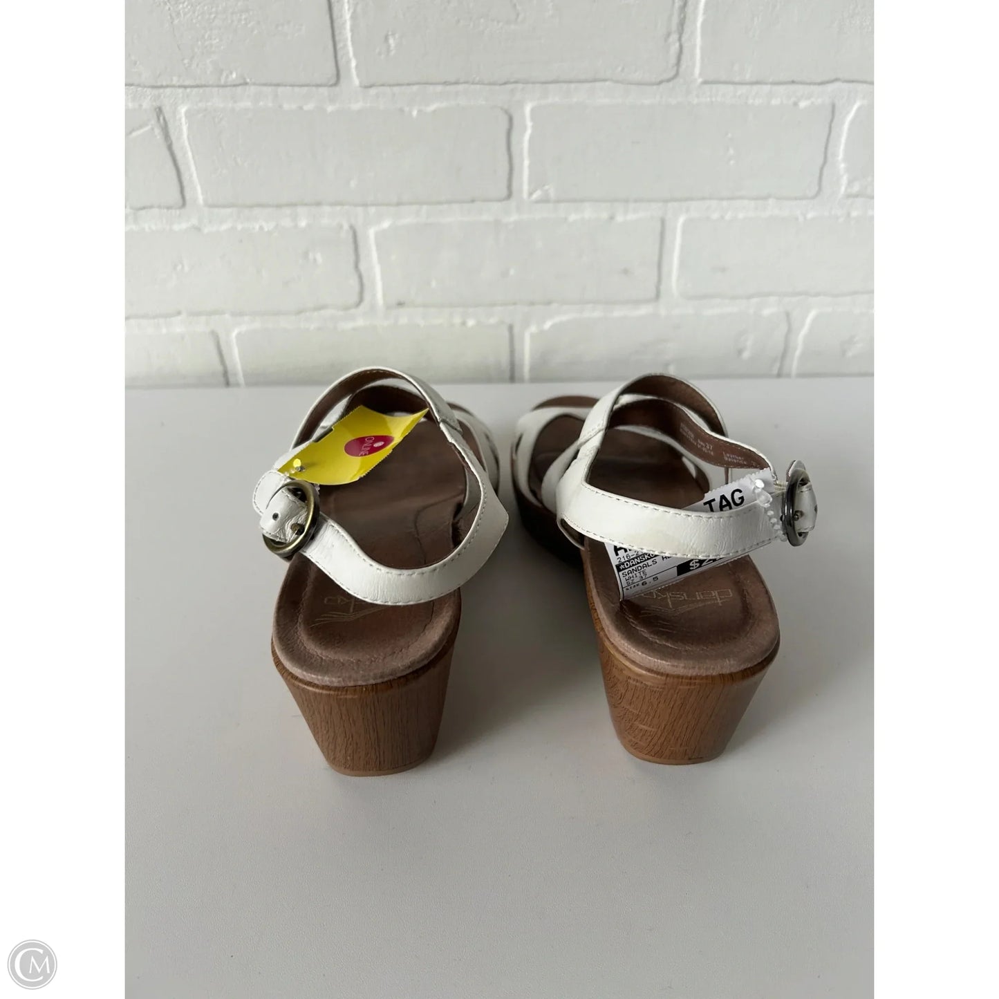 Sandals Heels Block By Dansko In White, Size: 6.5