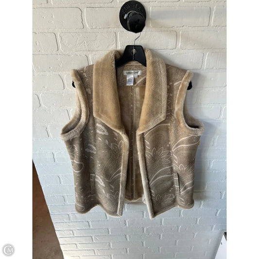 Vest Faux Fur & Sherpa By Coldwater Creek In Tan, Size: L