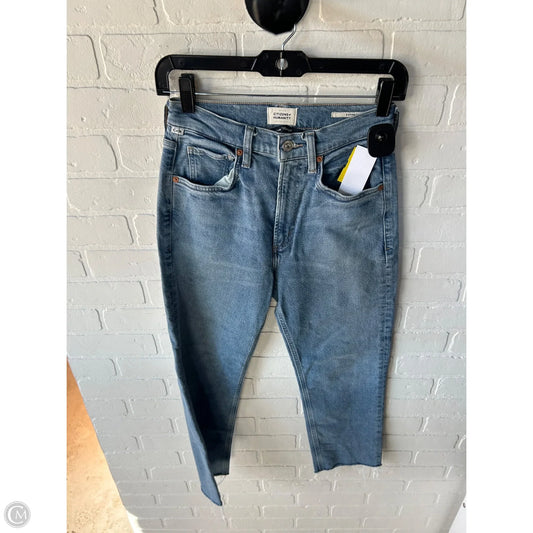 Jeans Cropped By Citizens Of Humanity In Blue Denim, Size: 0