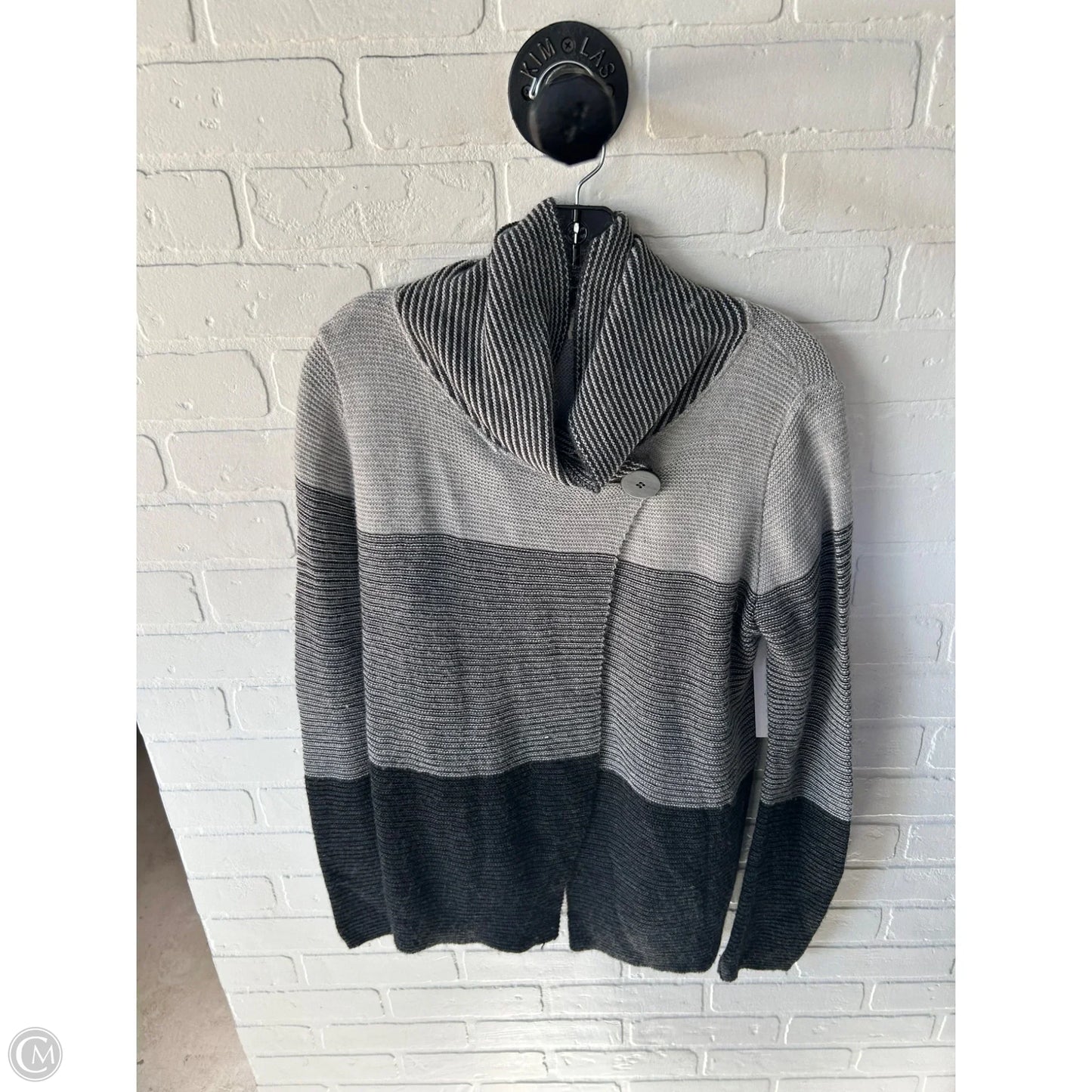 Sweater Cardigan By Clothes Mentor In Grey, Size: M
