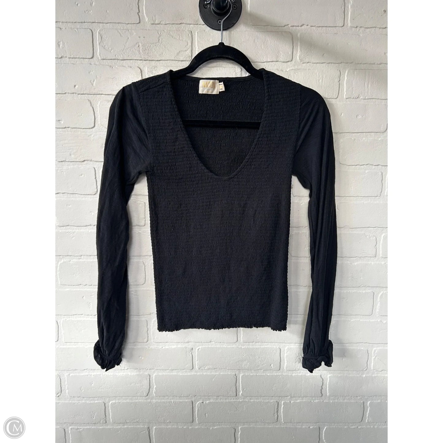 Top Long Sleeve By Nation Ltd In Black, Size: Xs