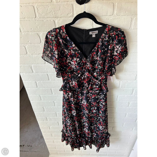 Dress Casual Midi By Chelsea 28 In Black & Red, Size: Xs