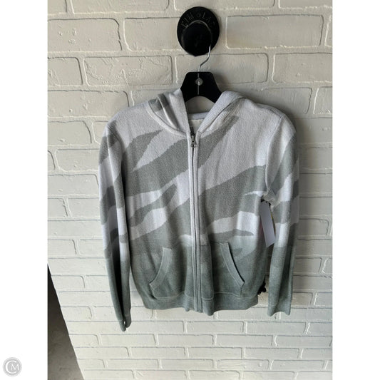 Sweater Cardigan By Barefoot Dreams In Grey & White, Size: Xs