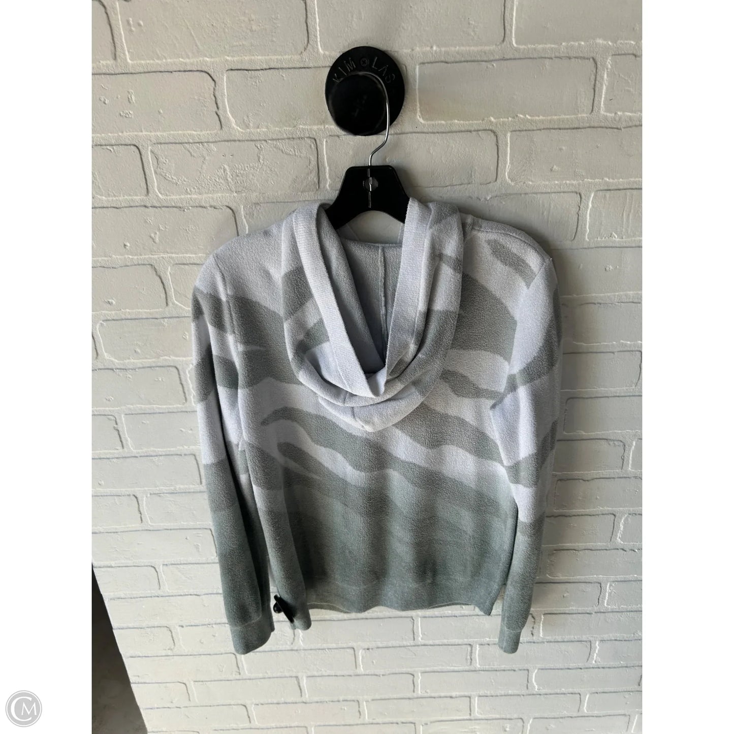Sweater Cardigan By Barefoot Dreams In Grey & White, Size: Xs