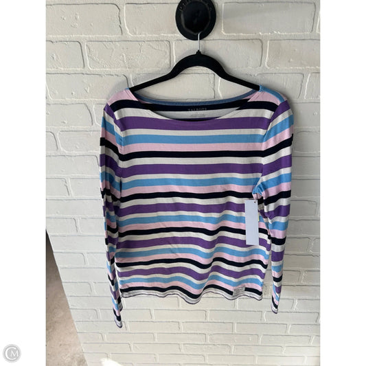 Top Long Sleeve By Talbots In Blue & Purple, Size: L
