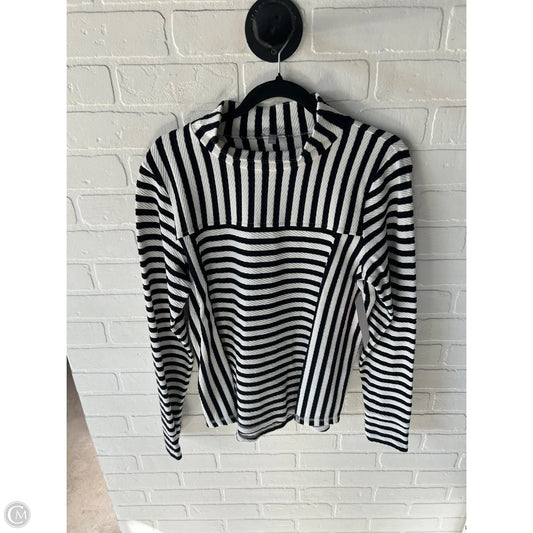Top Long Sleeve By Talbots In Black & White, Size: L