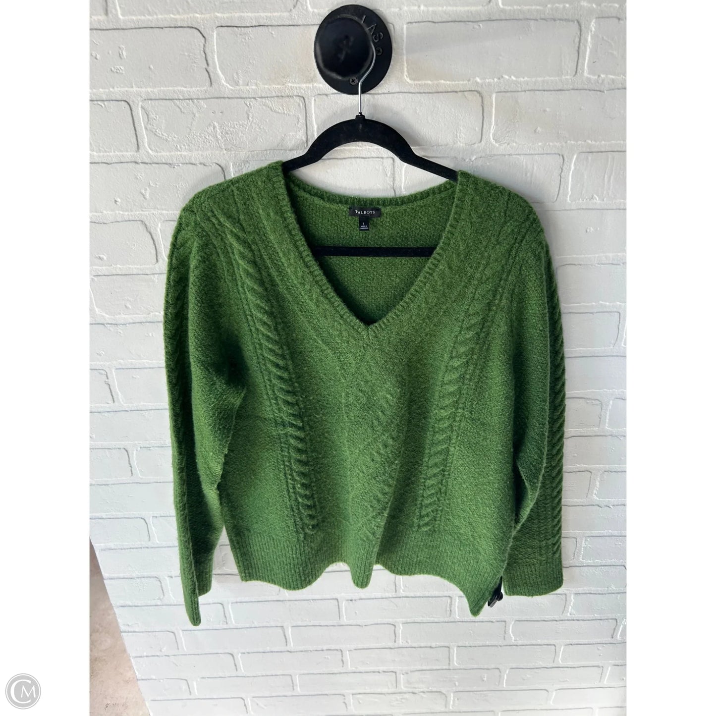 Sweater By Talbots In Green, Size: L
