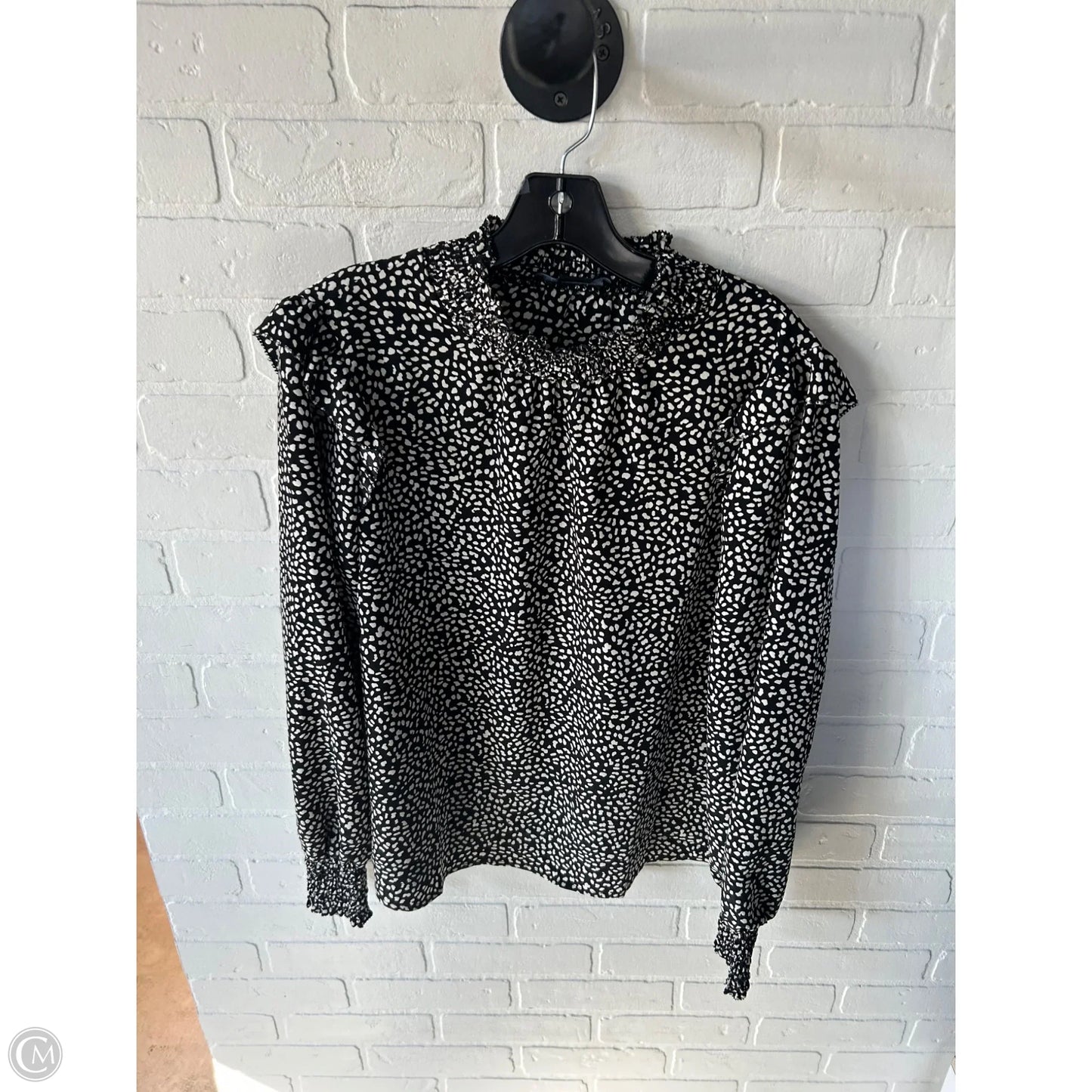 Top Long Sleeve By Sanctuary In Black & Cream, Size: M