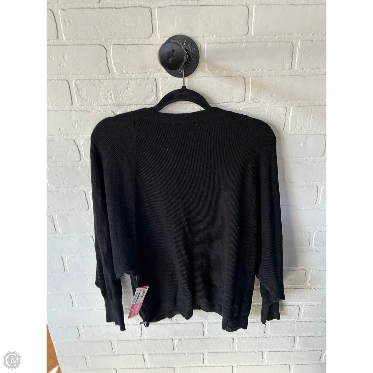 Sweater Cardigan By Sioni In Black & Gold, Size: Xl