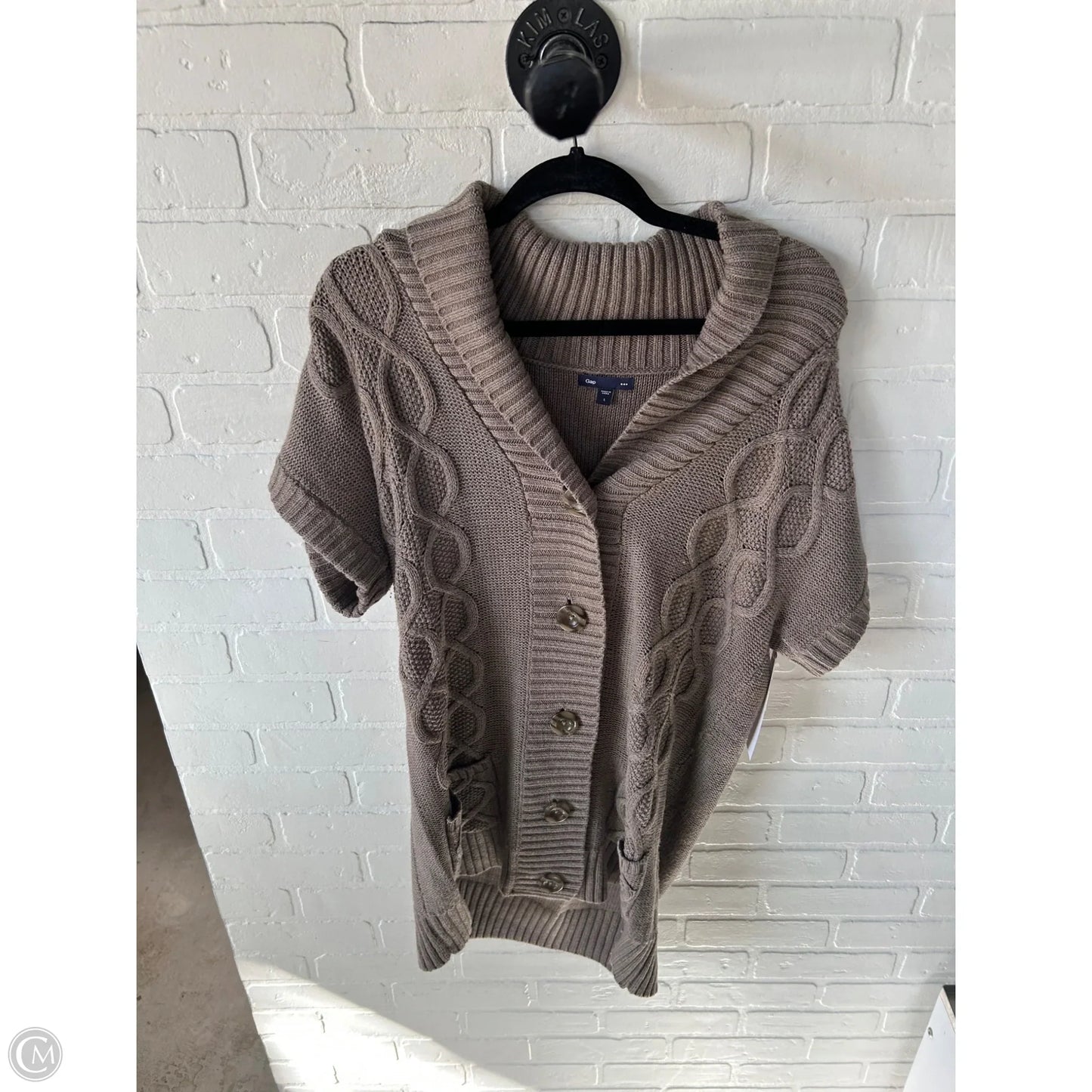 Vest Sweater By Gap In Brown, Size: L