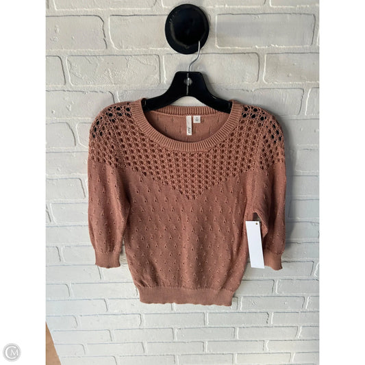 Sweater Short Sleeve By Frenchi In Tan