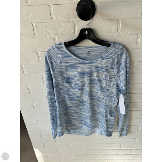 Top Long Sleeve By Talbots In Blue & White, Size: Mp