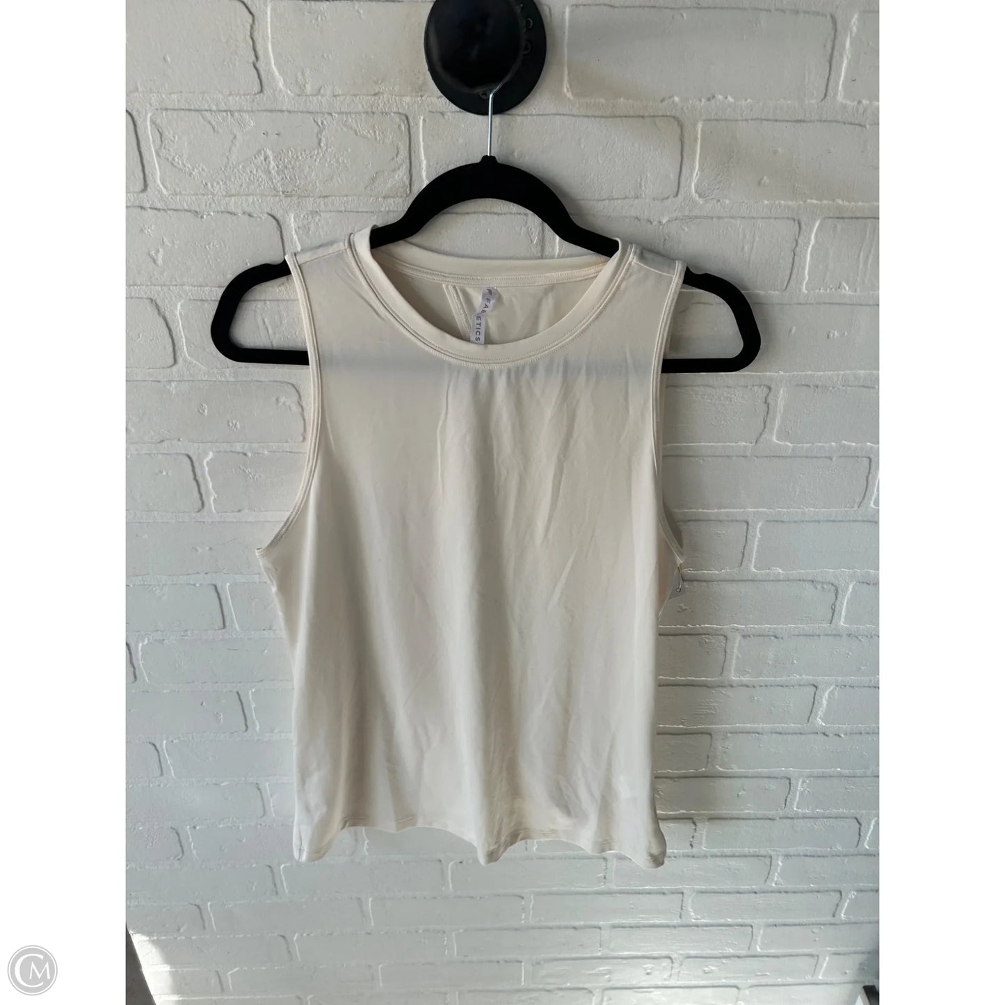 Athletic Tank Top By Fabletics In Cream, Size: M