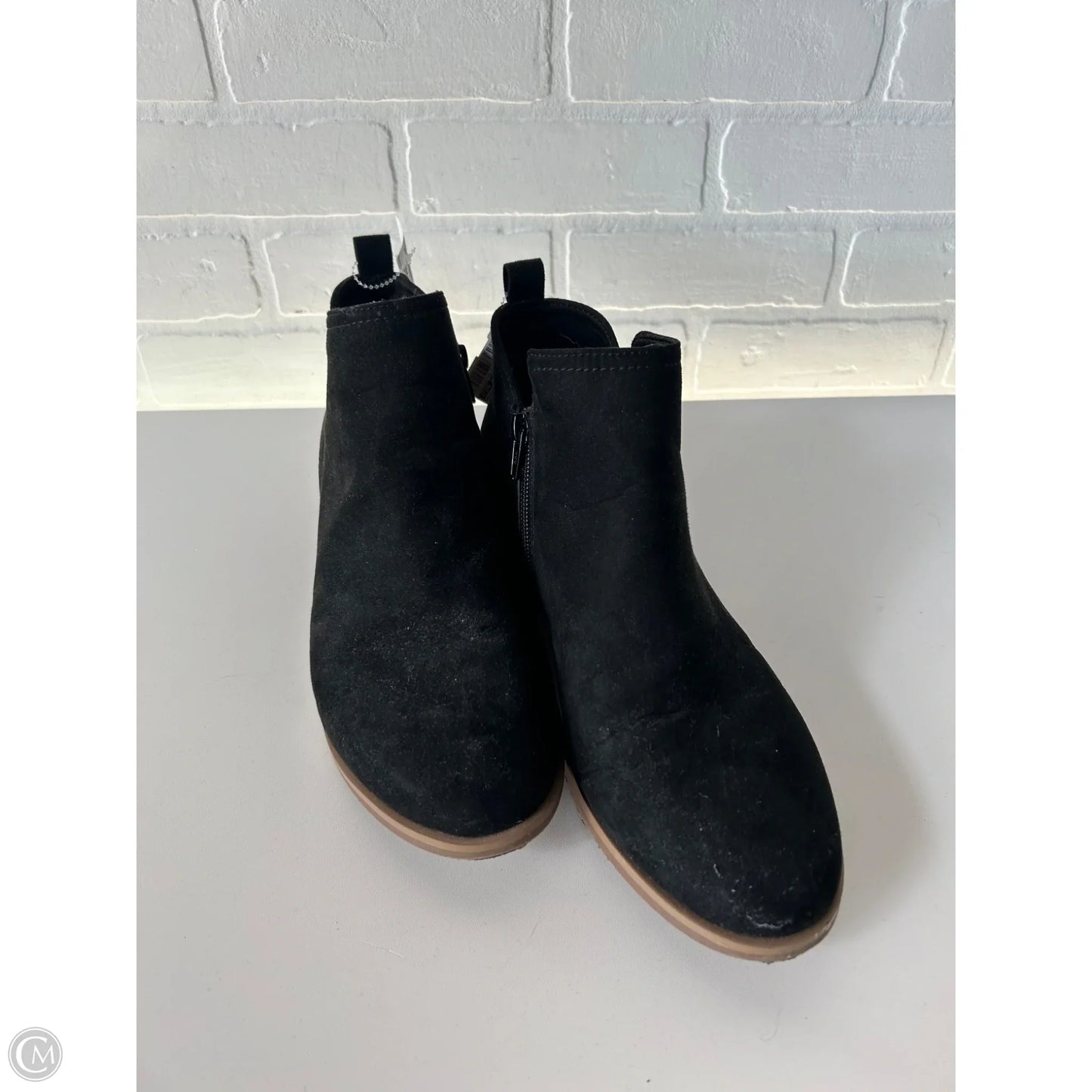 Boots Ankle Flats By Time And Tru In Black, Size: 11