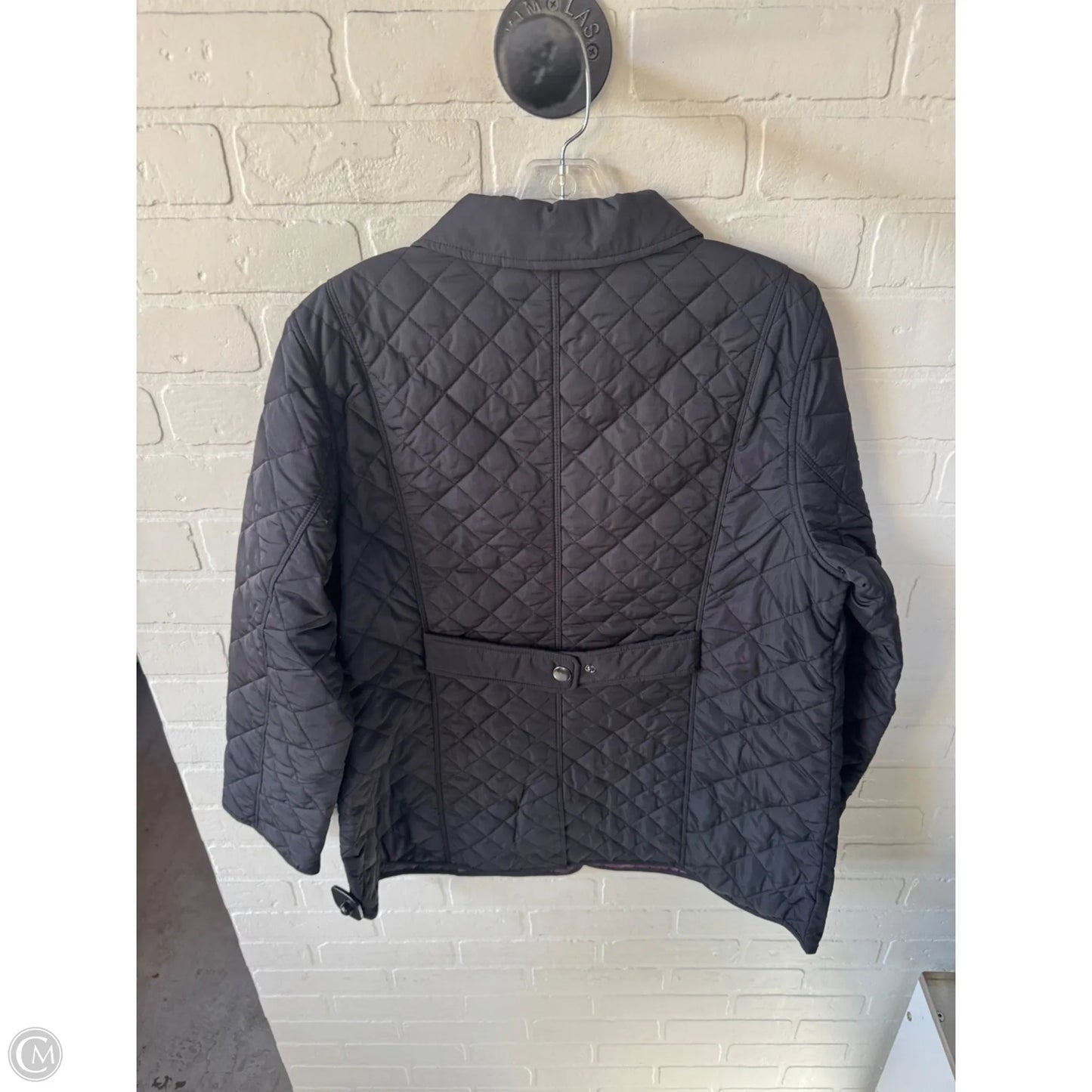 Coat Puffer & Quilted By Joan Rivers In Black, Size: L