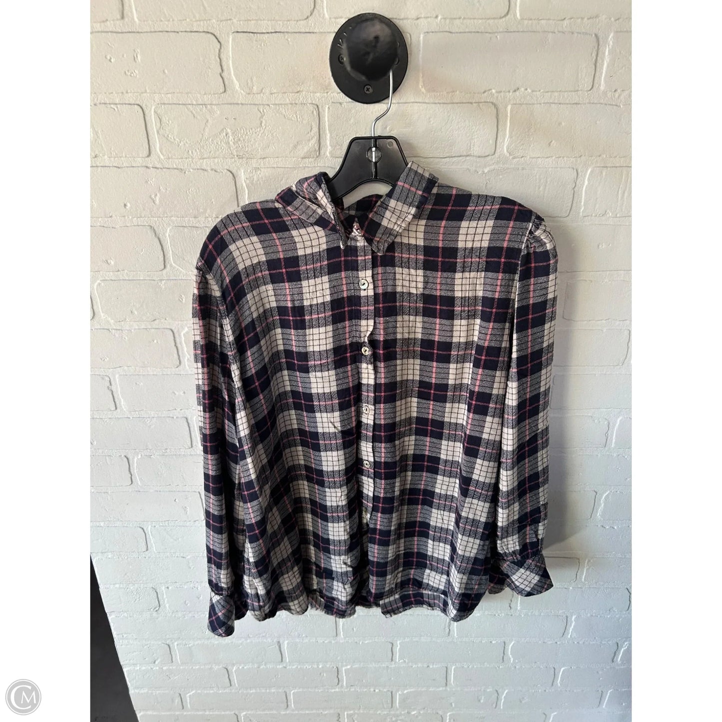 Top Long Sleeve By Clothes Mentor In Blue & Pink, Size: Xl