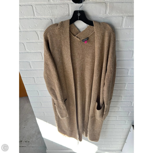 Sweater Cardigan By Vince Camuto In Tan, Size: Xl