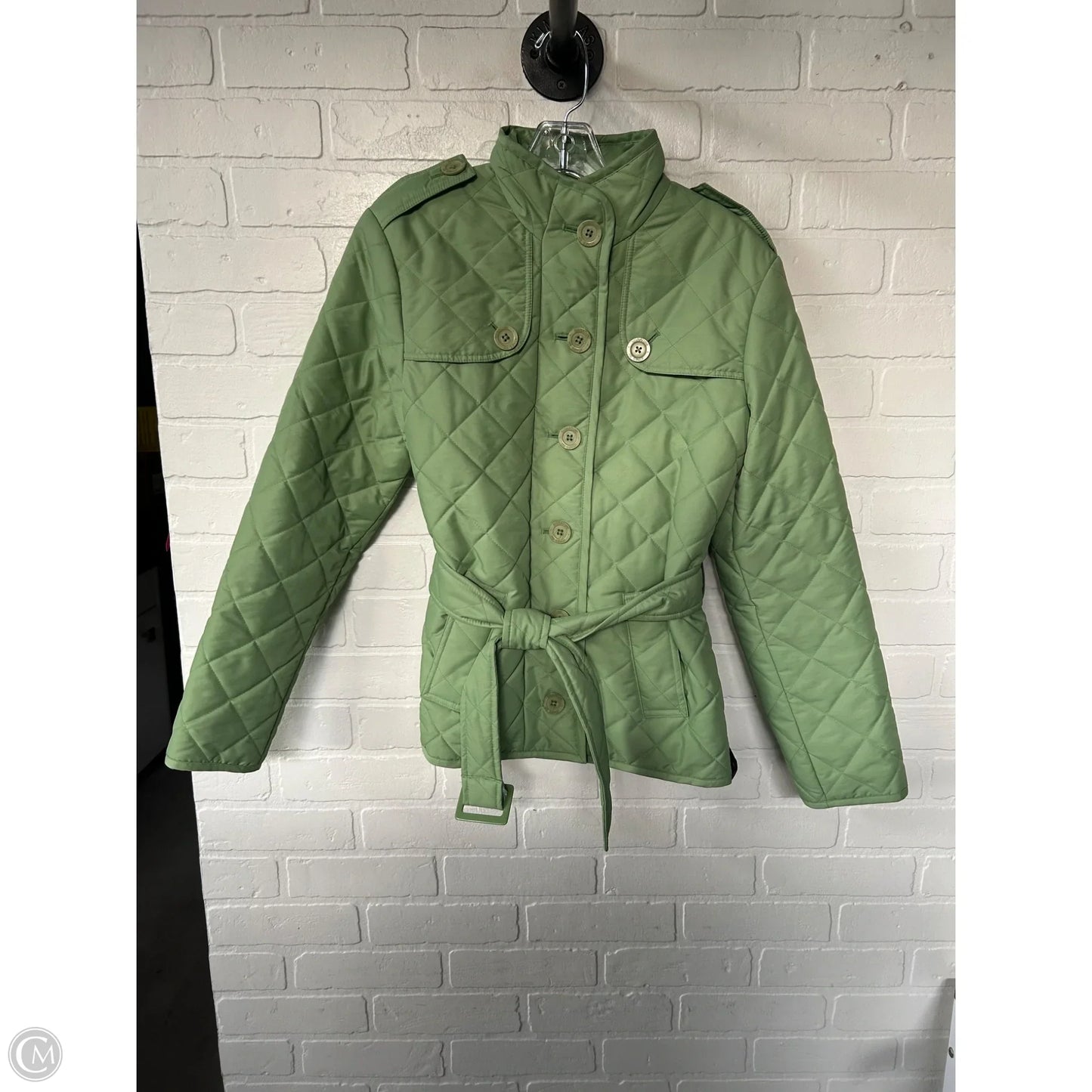 Jacket Puffer & Quilted By Jones New York In Green, Size: S