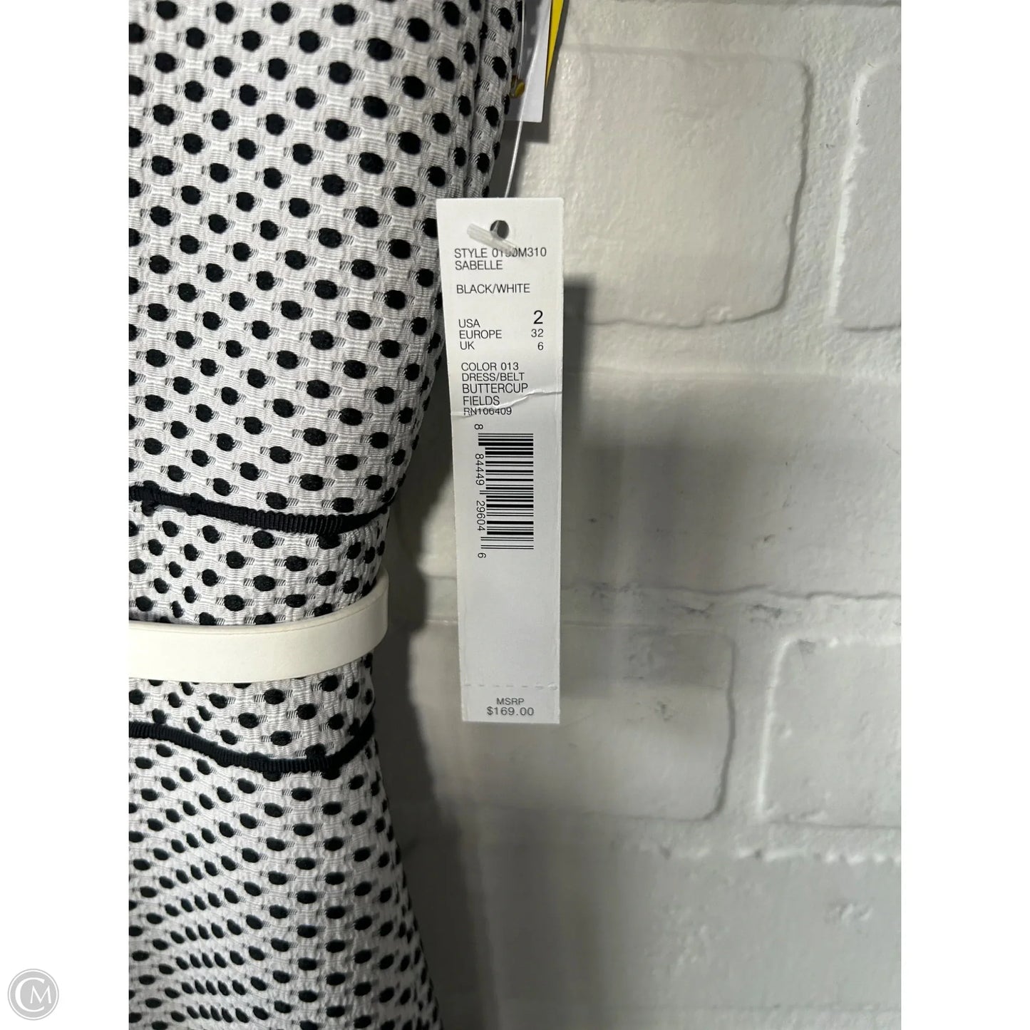 Dress Work By Antonio Melani In Black & White, Size: Xs