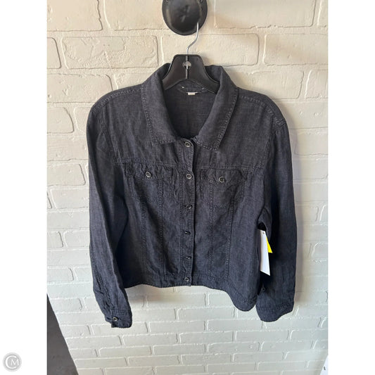 Jacket Other By Eileen Fisher In Black, Size: L