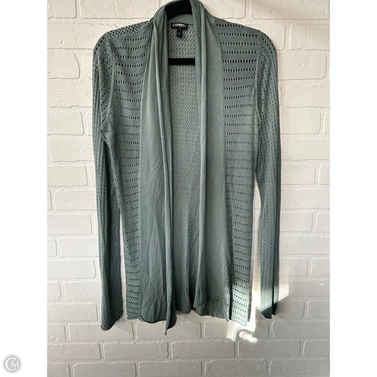 Sweater Cardigan By Express In Green, Size: L