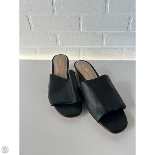 Sandals Heels Block By Aldo In Black, Size: 8