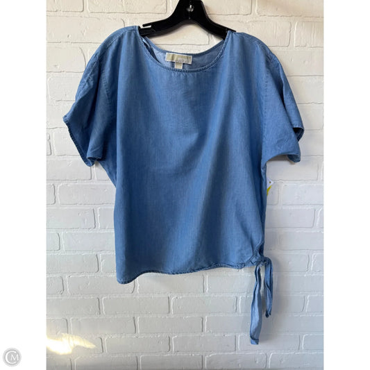 Top Short Sleeve By Michael By Michael Kors In Blue Denim, Size: M