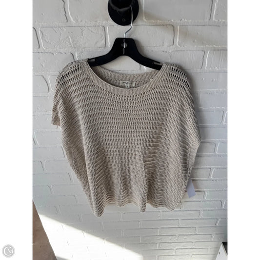 Sweater Short Sleeve By Max Studio In Tan, Size: M