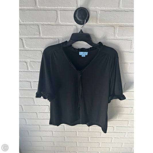 Top Short Sleeve By Cece In Black, Size: L