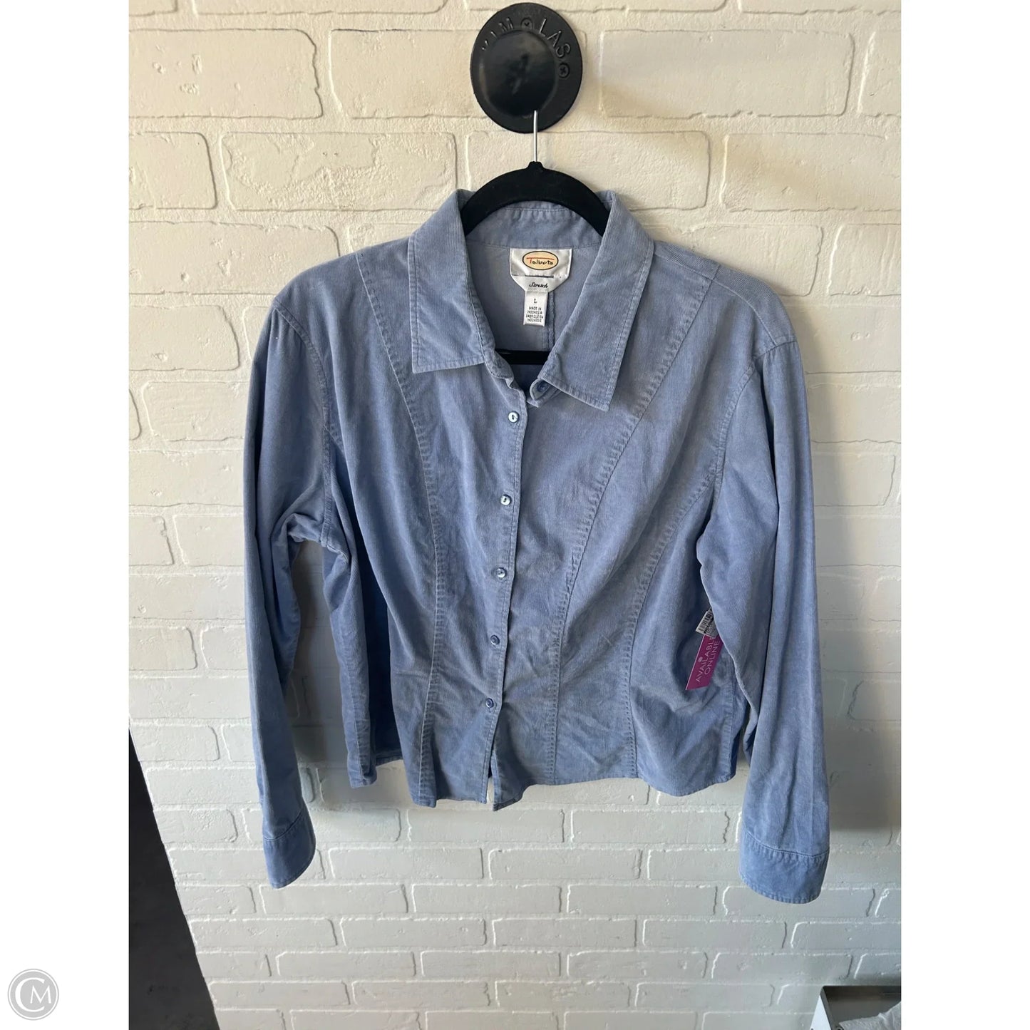 Top Long Sleeve By Talbots In Blue, Size: L