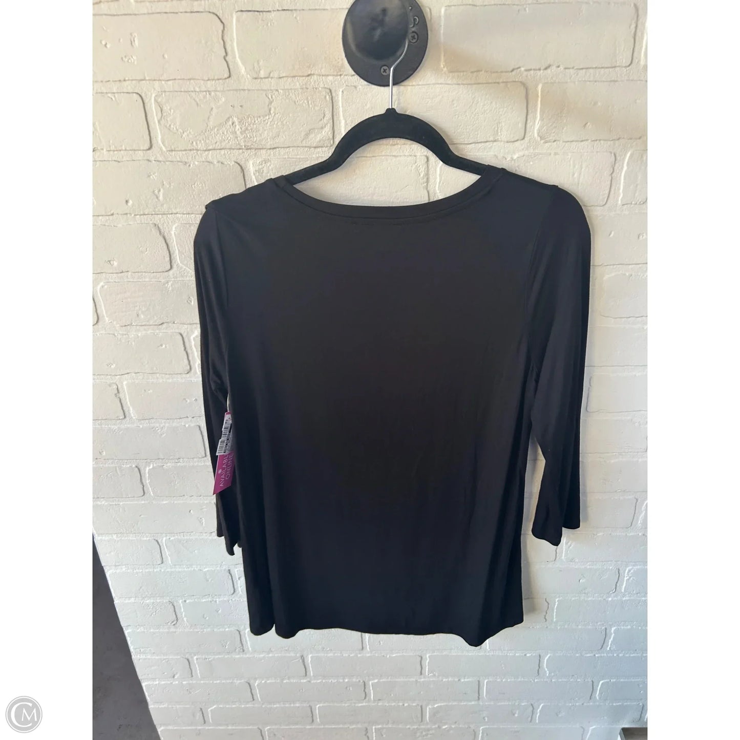 Top Long Sleeve Basic By Cable And Gauge In Black, Size: M