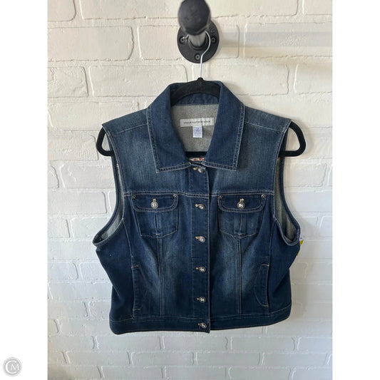 Vest Other By Chicos In Blue Denim, Size: L