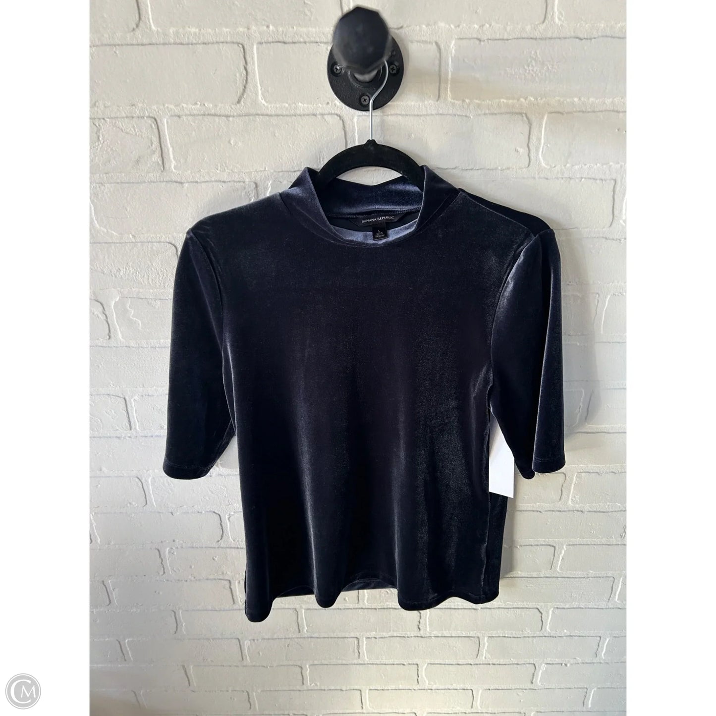 Top Short Sleeve By Banana Republic In Blue, Size: L