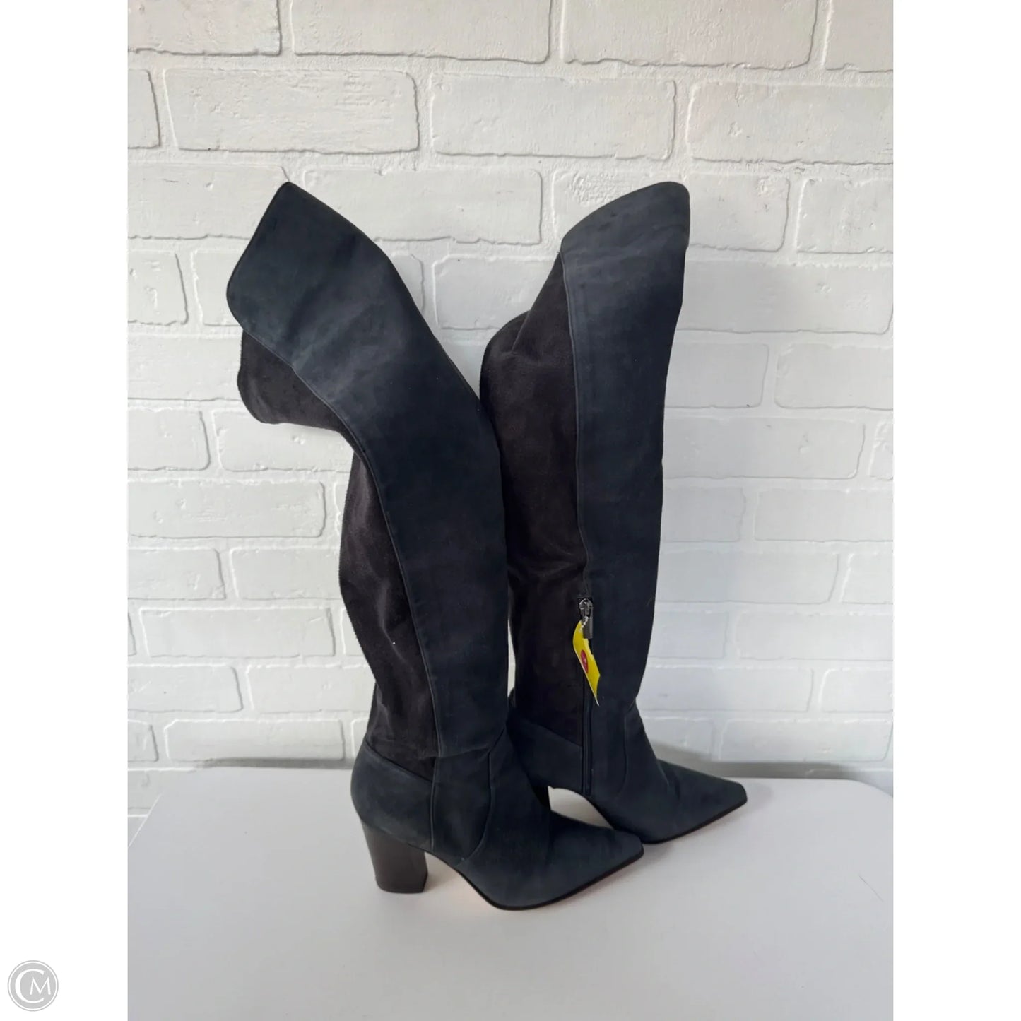 Boots Over-the-knee Heels By Vince Camuto In Grey, Size: 8