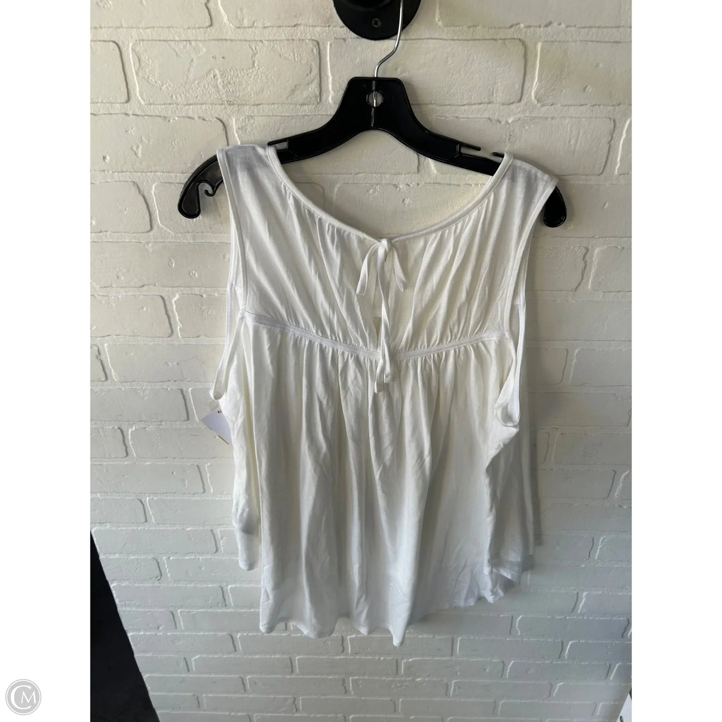 Top Sleeveless By Gap In White, Size: Xxl