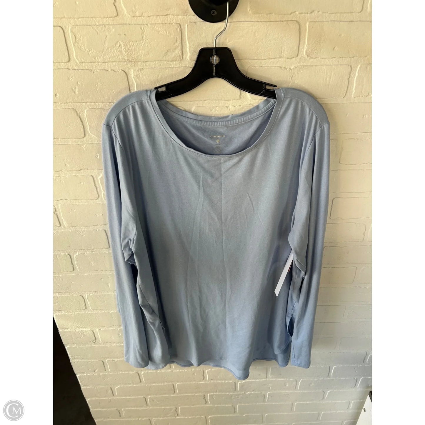 Athletic Top Long Sleeve Crewneck By Layer 8 In Blue, Size: Xxl