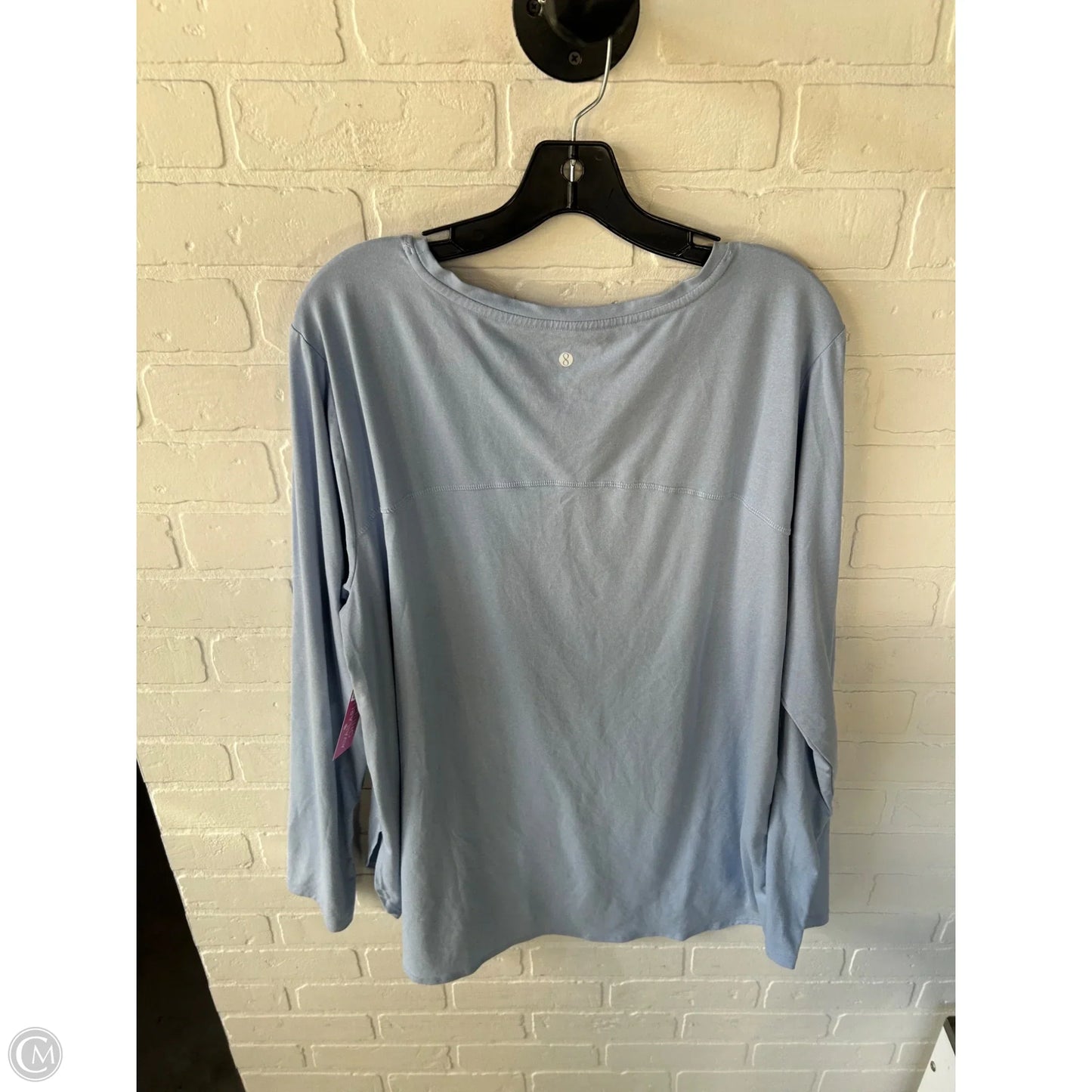 Athletic Top Long Sleeve Crewneck By Layer 8 In Blue, Size: Xxl