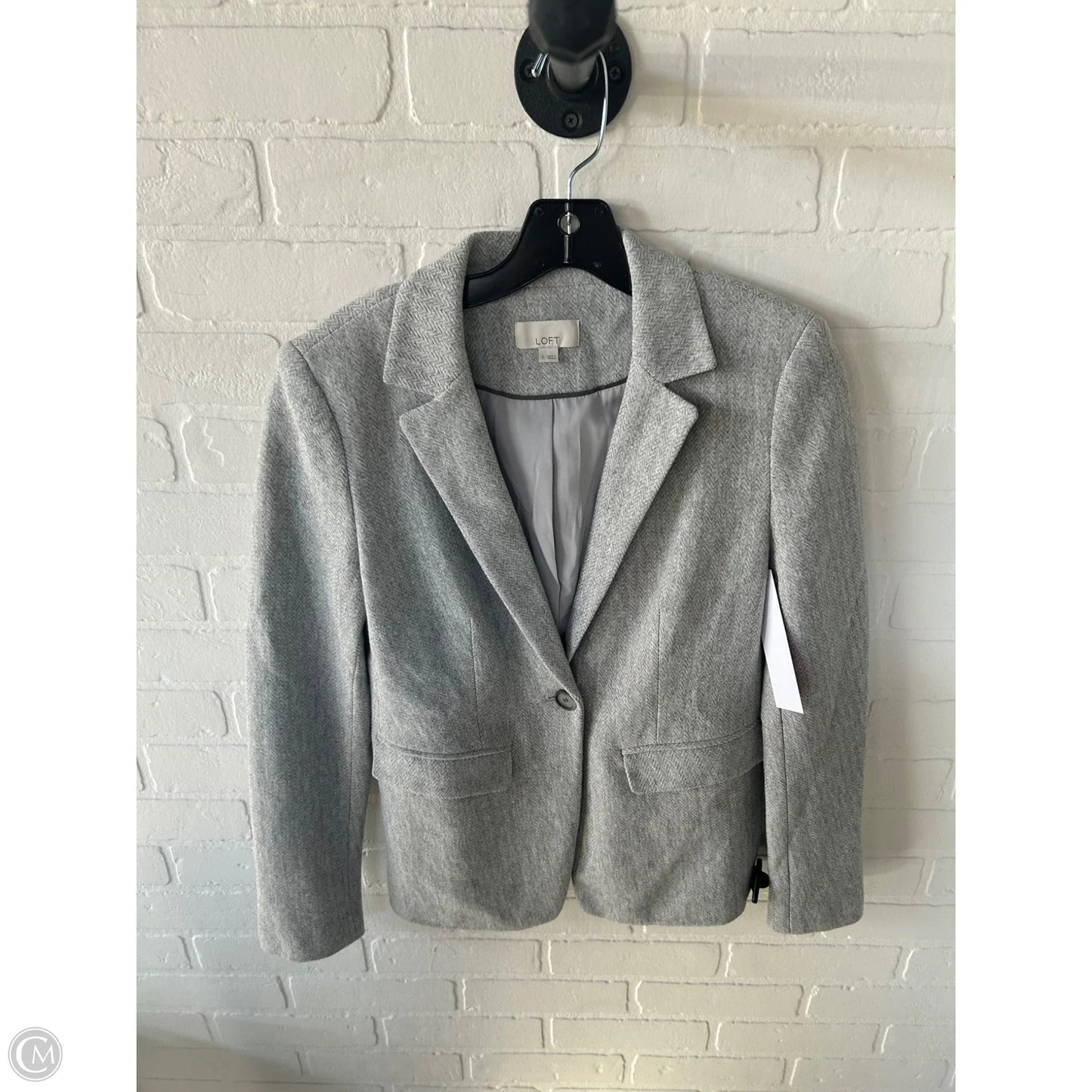 Blazer By Loft In Grey, Size: Xs