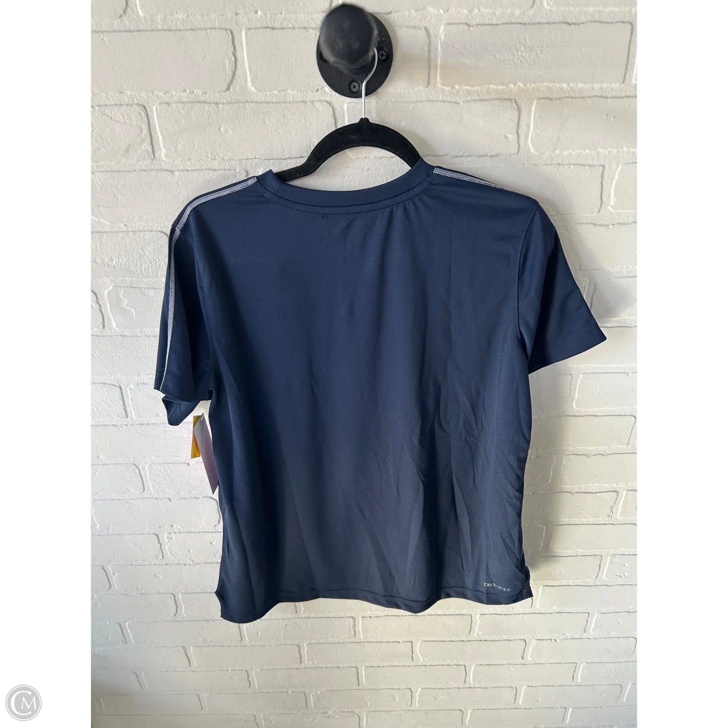 Athletic Top Short Sleeve By Nike In Blue, Size: L