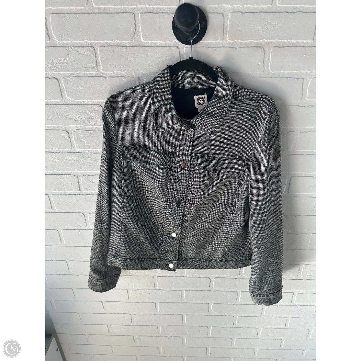 Blazer By Anne Klein In Grey, Size: L