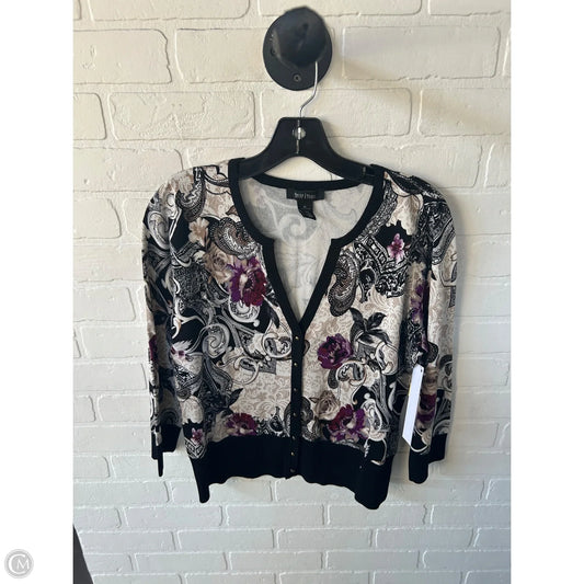 Sweater Cardigan By White House Black Market In Black & Tan, Size: Xl