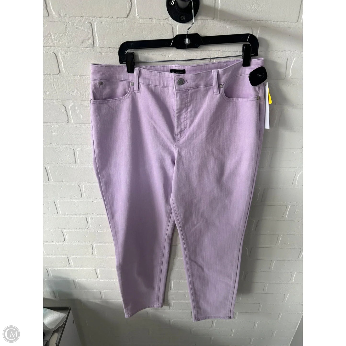 Jeans Straight By Talbots In Purple Denim, Size: 14